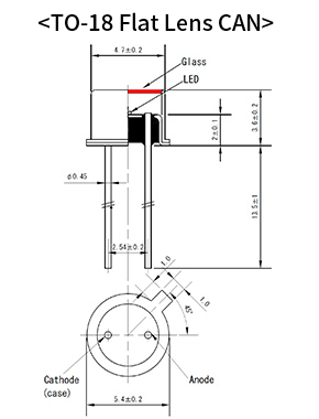 TO-46 DOME lens CAN