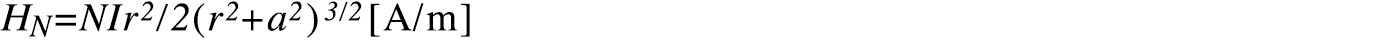 HN=NIr^2/2(r^2+a^2)^(3/2)[A/m]