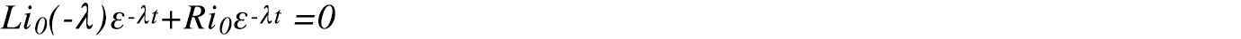 Li0(-λ)ε-λt+Ri0ε-λt =0